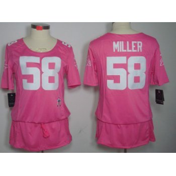 Nike Denver Broncos #58 Von Miller Breast Cancer Awareness Pink Womens Jersey