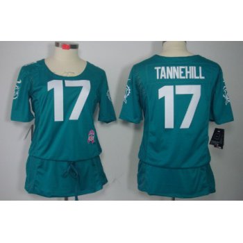 Nike Miami Dolphins #17 Ryan Tannehill Breast Cancer Awareness Green Womens Jersey