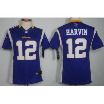 Nike Minnesota Vikings #12 Percy Harvin Purple Limited Womens Jersey