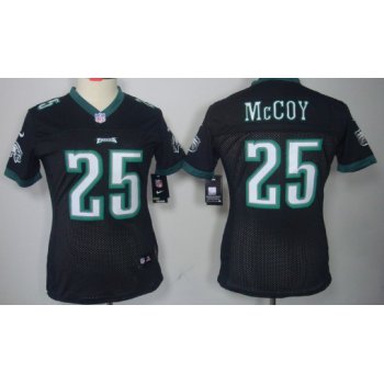 Nike Philadelphia Eagles #25 LeSean McCoy Black Limited Womens Jersey