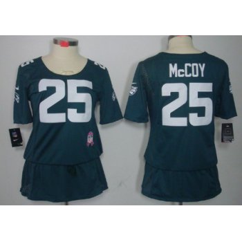 Nike Philadelphia Eagles #25 LeSean McCoy Breast Cancer Awareness Dark Green Womens Jersey