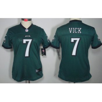 Nike Philadelphia Eagles #7 Michael Vick Dark Green Limited Womens Jersey