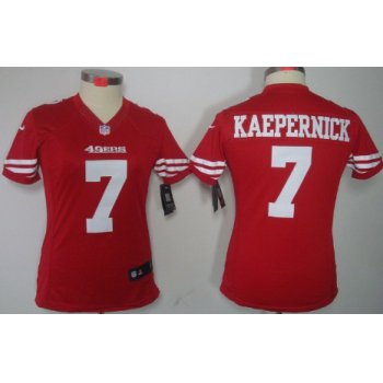 Nike San Francisco 49ers #7 Colin Kaepernick Red Limited Womens Jersey