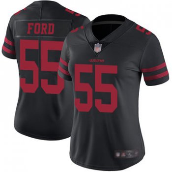49ers #55 Dee Ford Black Alternate Women's Stitched Football Vapor Untouchable Limited Jersey