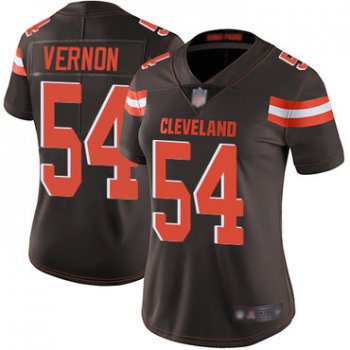 Browns #54 Olivier Vernon Brown Team Color Women's Stitched Football Vapor Untouchable Limited Jersey