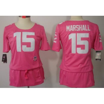 Nike Chicago Bears #15 Brandon Marshall Breast Cancer Awareness Pink Womens Jersey