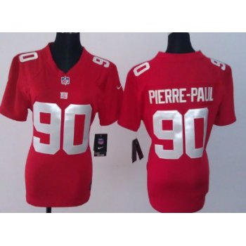 Nike New York Giants #90 Jason Pierre-Paul Red Game Womens Jersey