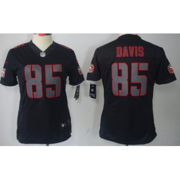Nike San Francisco 49ers #85 Vernon Davis Black Impact Limited Womens Jersey