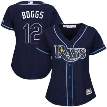 Rays #12 Wade Boggs Dark Blue Alternate Women's Stitched Baseball Jersey