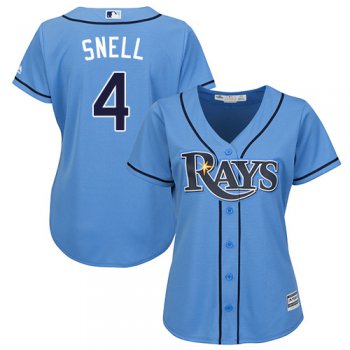 Rays #4 Blake Snell Light Blue Alternate Women's Stitched Baseball Jersey