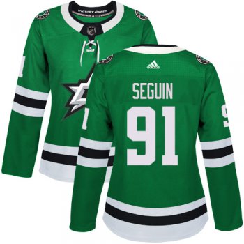 Adidas Dallas Stars #91 Tyler Seguin Green Home Authentic Women's Stitched NHL Jersey
