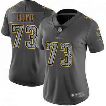 Women's Nike Minnesota Vikings #73 Sharrif Floyd Gray Static Stitched NFL Vapor Untouchable Limited Jersey