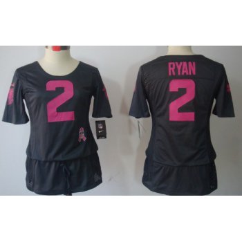Nike Atlanta Falcons #2 Matt Ryan Breast Cancer Awareness Gray Womens Jersey