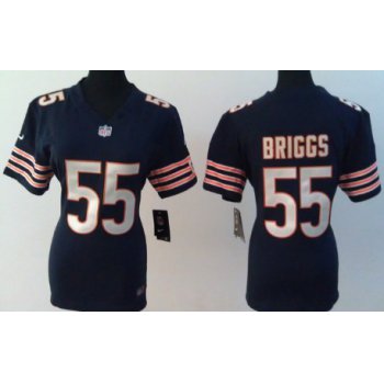 Nike Chicago Bears #55 Lance Briggs Blue Game Womens Jersey