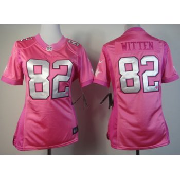 Nike Dallas Cowboys #82 Jason Witten Pink Love Womens Jersey