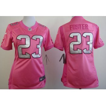 Nike Houston Texans #23 Arian Foster Pink Love Womens Jersey