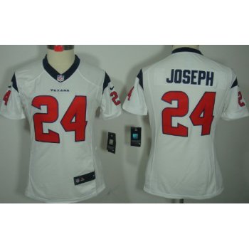 Nike Houston Texans #24 Johnathan Joseph White Limited Womens Jersey