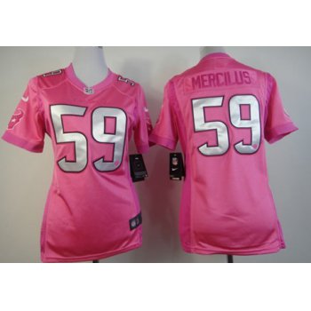Nike Houston Texans #59 Whitney Mercilus Pink Love Womens Jersey