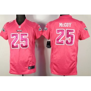 Nike Philadelphia Eagles #25 LeSean McCoy Pink Sweetheart Diamond Womens Jersey