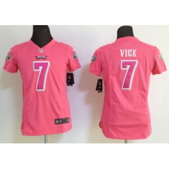 Nike Philadelphia Eagles #7 Michael Vick Pink Sweetheart Diamond Womens Jersey