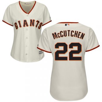 Giants #22 Andrew McCutchen Cream Home Women's Stitched Baseball Jersey