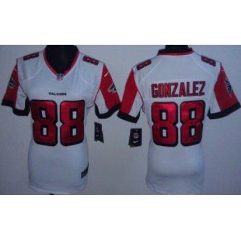 Nike Atlanta Falcons #88 Tony Gonzalez White Game Womens Jersey