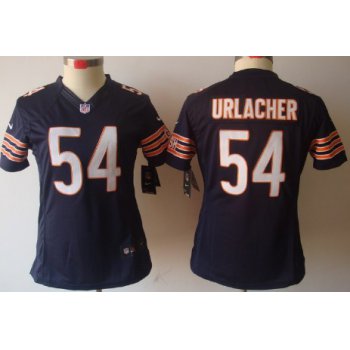 Nike Chicago Bears #54 Brian Urlacher Blue Limited Womens Jersey