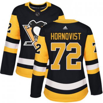 Adidas Pittsburgh Penguins #72 Patric Hornqvist Black Home Authentic Women's Stitched NHL Jersey