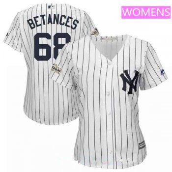 Women's New York Yankees #68 Dellin Betances Majestic White 2017 Postseason Cool Base Player Jersey