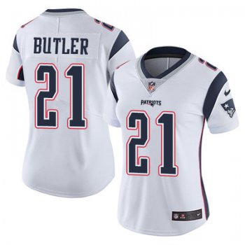 Women's Nike Patriots #21 Malcolm Butler White Stitched NFL Vapor Untouchable Limited Jersey