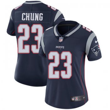 Women's Nike Patriots #23 Patrick Chung Navy Blue Team Color Stitched NFL Vapor Untouchable Limited Jersey