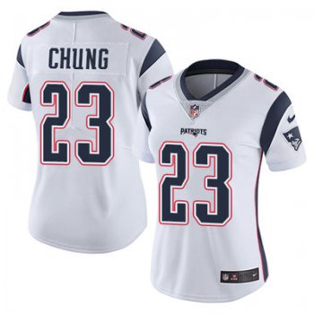 Women's Nike Patriots #23 Patrick Chung White Stitched NFL Vapor Untouchable Limited Jersey