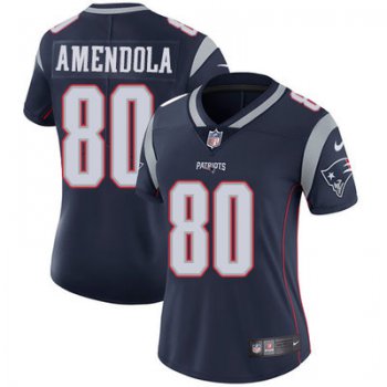 Women's Nike Patriots #80 Danny Amendola Navy Blue Team Color Stitched NFL Vapor Untouchable Limited Jersey