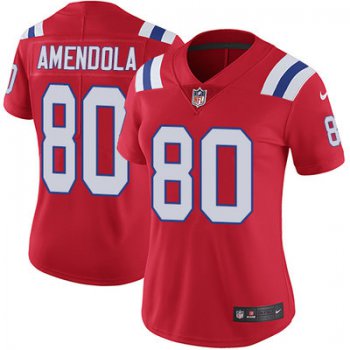 Women's Nike Patriots #80 Danny Amendola Red Alternate Stitched NFL Vapor Untouchable Limited Jersey