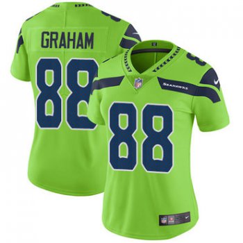 Women's Nike Seahawks #88 Jimmy Graham Green Stitched NFL Limited Rush Jersey