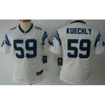 Nike Carolina Panthers #59 Luke Kuechly White Limited Womens Jersey