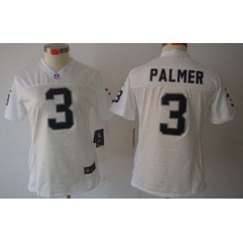 Nike Oakland Raiders #3 Carson Palmer White Limited Womens Jersey