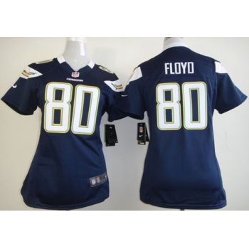 Nike San Diego Chargers #80 Malcom Floyd Navy Blue Game Womens Jersey