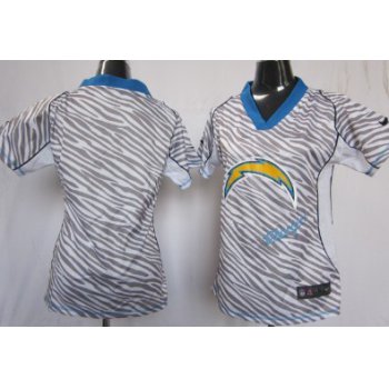 Nike San Diego Chargers Blank 2012 Womens Zebra Fashion Jersey