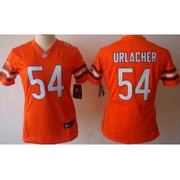 Nike Chicago Bears #54 Brian Urlacher Orange Limited Womens Jersey