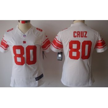 Nike New York Giants #80 Victor Cruz White Limited Womens Jersey