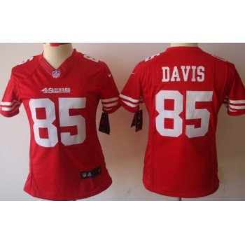 Nike San Francisco 49ers #85 Vernon Davis Red Limited Womens Jersey
