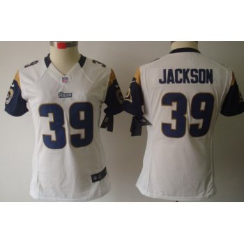 Nike St. Louis Rams #39 Steven Jackson White Limited Womens Jersey