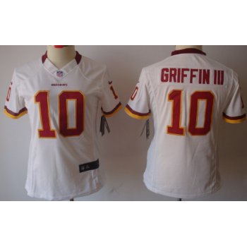 Nike Washington Redskins #10 Robert Griffin III White Limited Womens Jersey