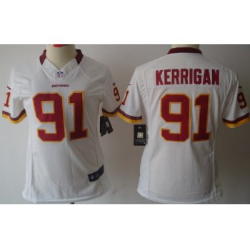 Nike Washington Redskins #91 Ryan Kerrigan White Limited Womens Jersey