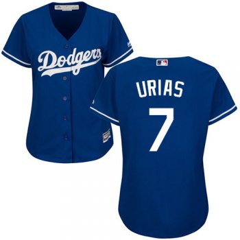 Dodgers #7 Julio Urias Blue Alternate Women's Stitched Baseball Jersey