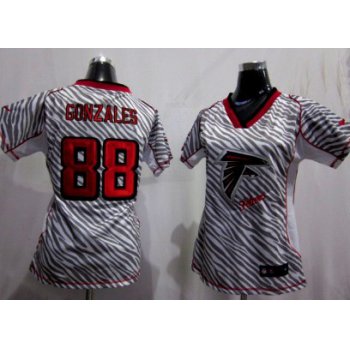 Nike Atlanta Falcons #88 Tony Gonzalez 2012 Womens Zebra Fashion Jersey