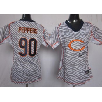 Nike Chicago Bears #90 Julius Peppers 2012 Womens Zebra Fashion Jersey
