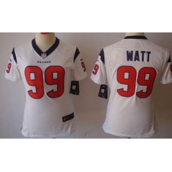 Nike Houston Texans #99 J.J. Watt White Limited Womens Jersey