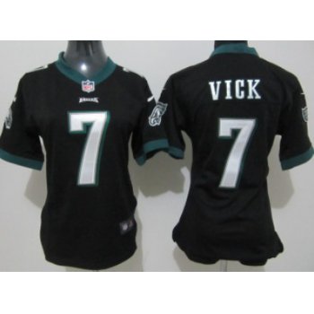 Nike Philadelphia Eagles #7 Michael Vick Dark Green Game Womens
